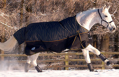Picture of Masta Turnoutmasta 200g Zebra 600 Denier Mediumweight Winter Horse Turnout Rug