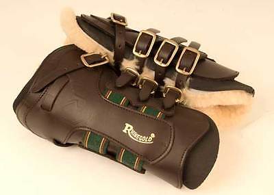 Picture of Rhinegold Leather / Sheepskin Tendon Boots Protection Support   All Sizes