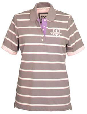 Picture of Toggi Tissey Ladies Cotton Classic Polo Shirt - Slate or Navy Stripe
